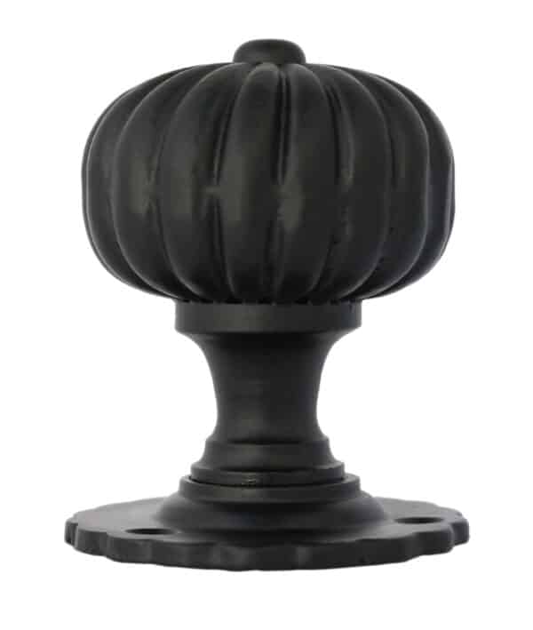 Black Flower Mortice Knob Set 1