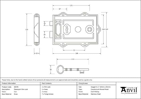 Iron Davenport Rim Lock 3