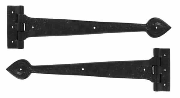 Black Textured 16" Cast T Hinge (pair) 2