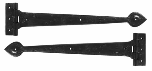 Black Textured 18" Cast T Hinge (pair) 2