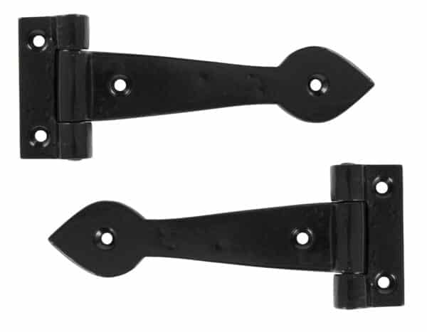 Black Smooth 6" Cast T Hinge (pair) 2