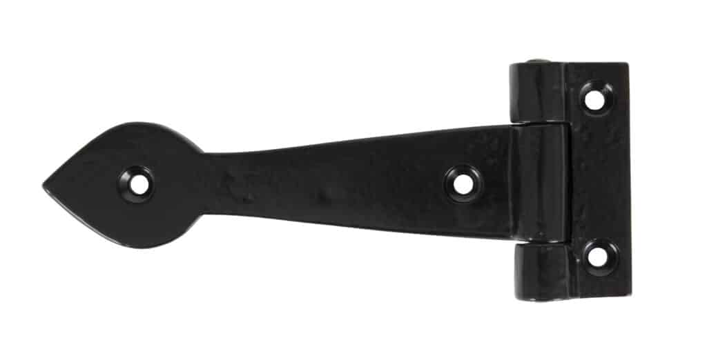 Black Smooth 6" Cast T Hinge (pair) 1