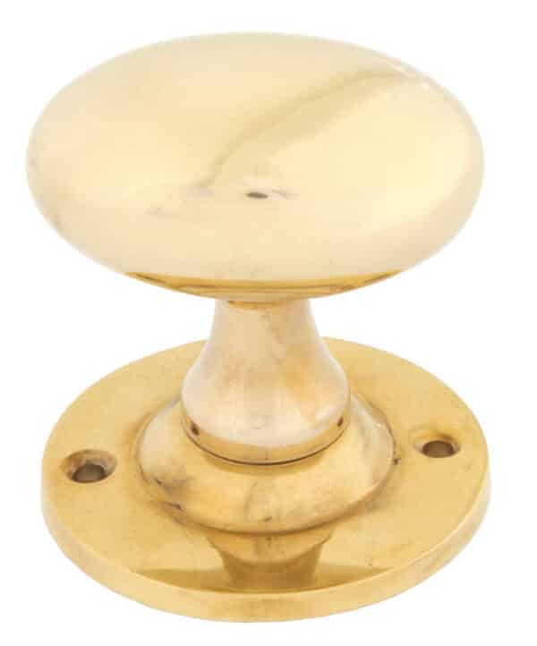 Polished Brass Oval Mortice/Rim Knob Set 2