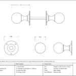 Polished Nickel Ball Mortice Knob Set 3