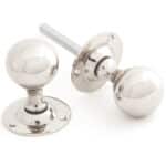 Polished Nickel Ball Mortice Knob Set 1
