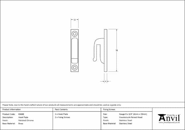 Polished Chrome Hook Plate 3