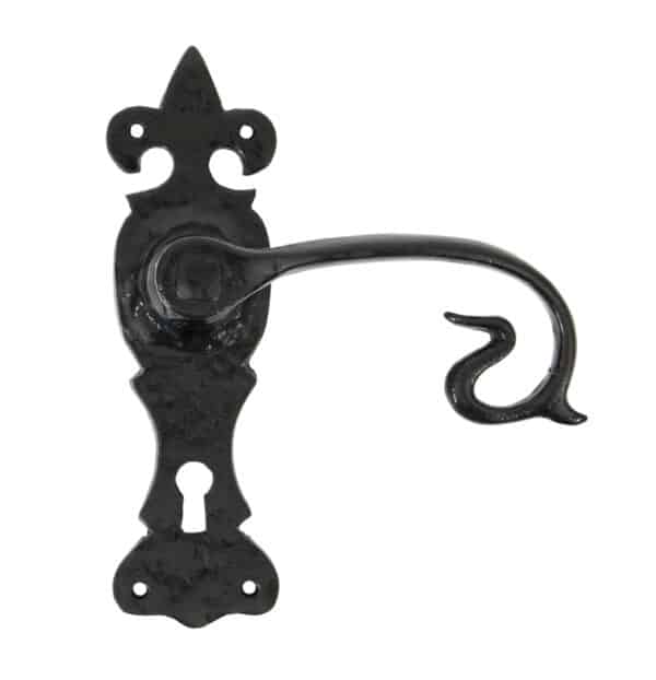 Black Curly Lever Lock Set 1