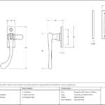 Polished Chrome Peardrop Fastener 2