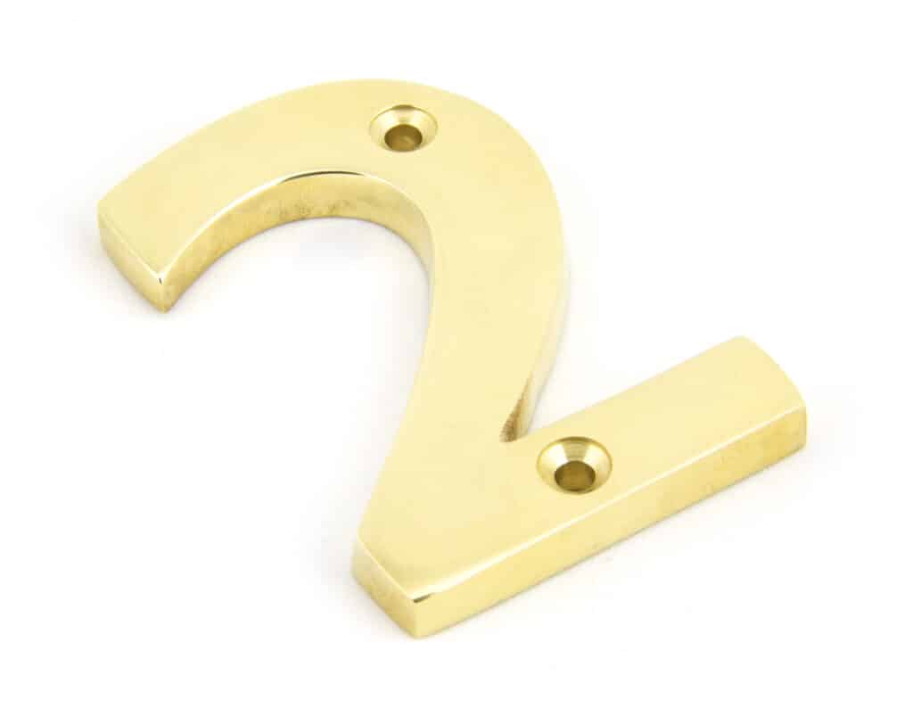 Polished Brass Numeral 4 1