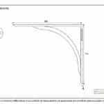 Beeswax 10'' x 7'' Curved Shelf Bracket 3