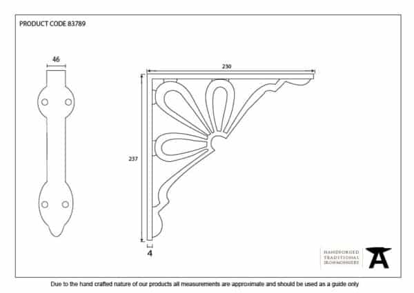 Beeswax 9" x 9'' Flower Shelf Bracket 2