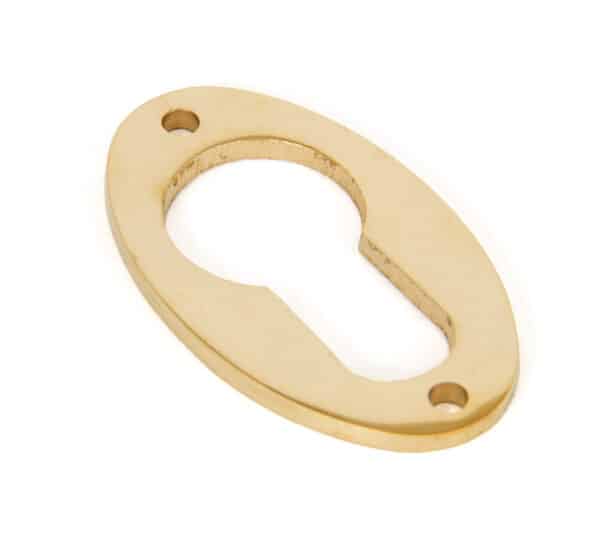 Polished Brass Oval Euro Escutcheon 1