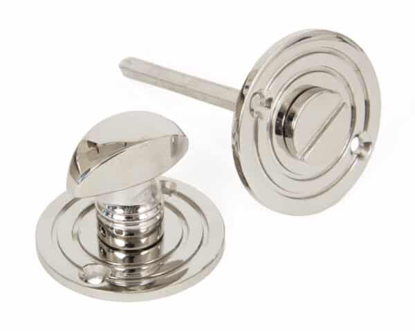 Polished Nickel Round Bathroom Thumbturn 1