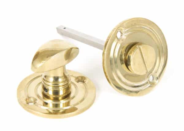 Polished Brass Round Bathroom Thumbturn 1