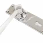 Polished Chrome Straight Lever Lock Set 2