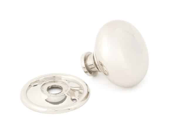 Polished Nickel Mushroom Mortice/Rim Knob Set 2