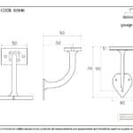 Black 2" Handrail Bracket 2