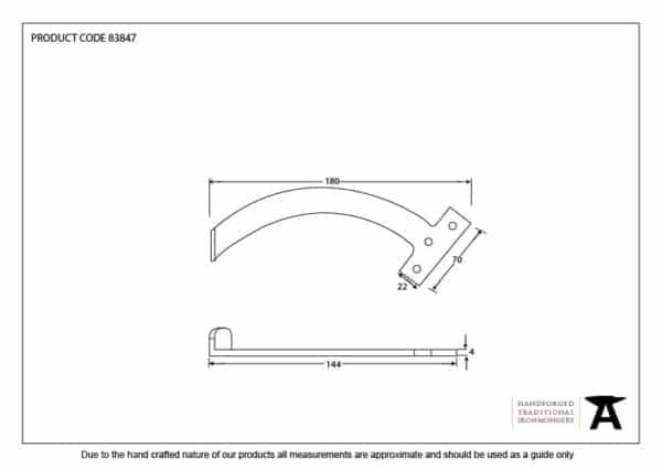 Black 7" Quadrant Stay (Pair) 3