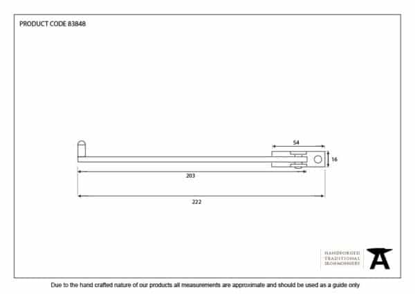 Black 8" Roller Arm Stay 2