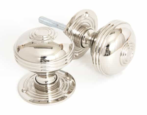 Polished Nickel 63mm Prestbury Mortice/Rim Knob Set 1