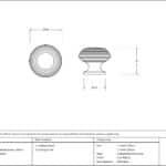 Polished Nickel Beehive Cabinet Knob 40mm 3