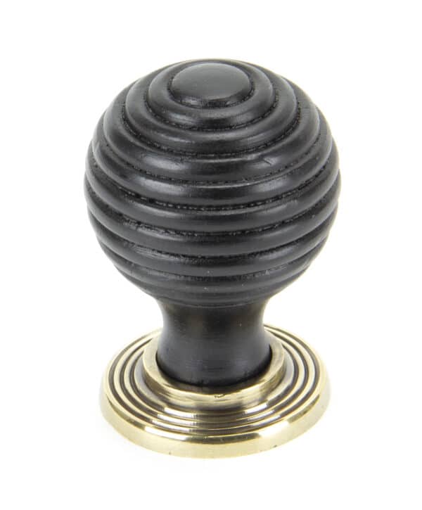 Ebony and AB Beehive Cabinet Knob 35mm 1