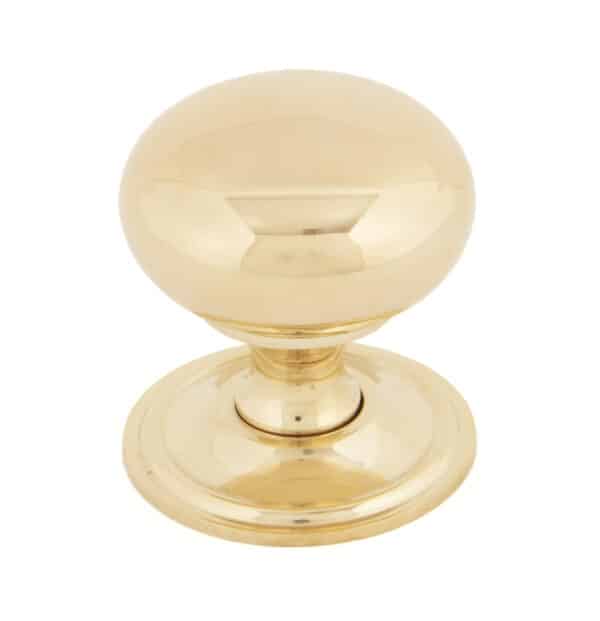 Polished Brass Mushroom Cabinet Knob 38mm 1