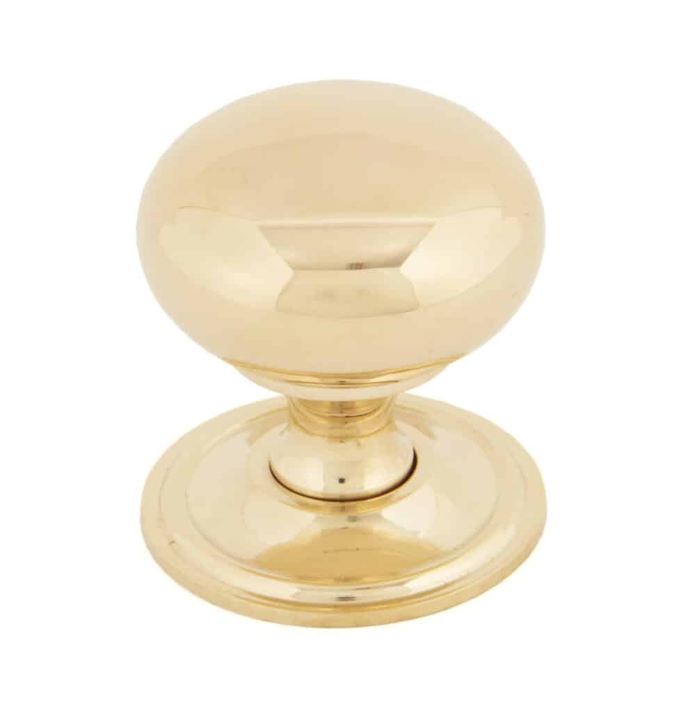 Polished Brass Mushroom Cabinet Knob 38mm 1