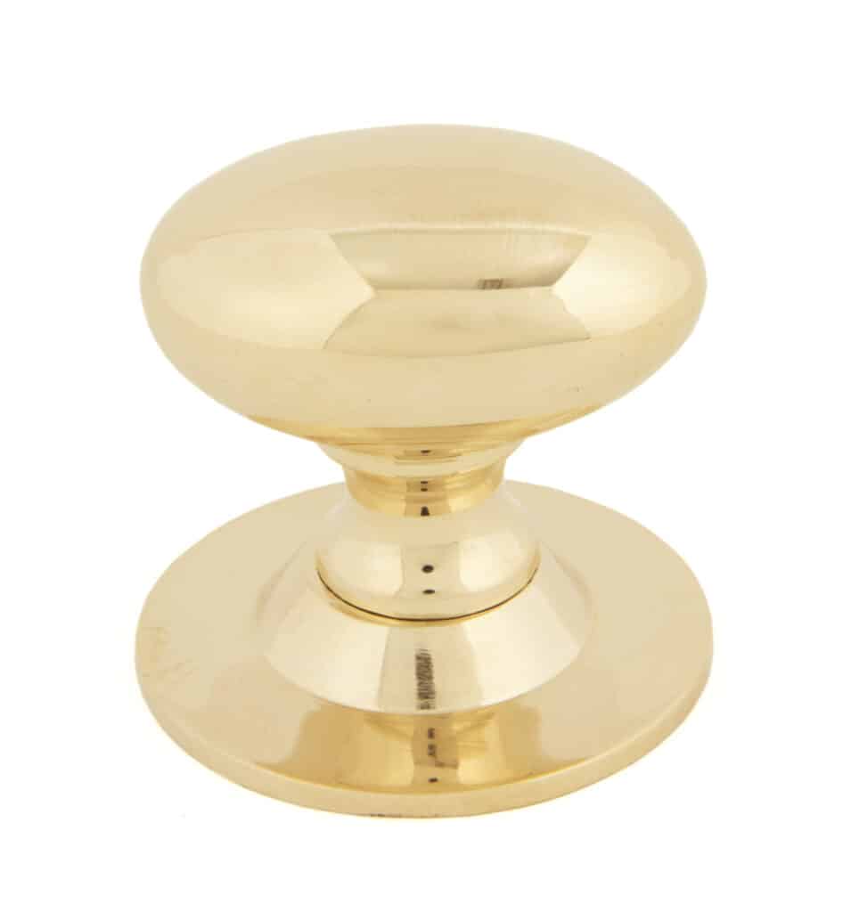 Polished Brass Oval Cabinet Knob 40mm 1