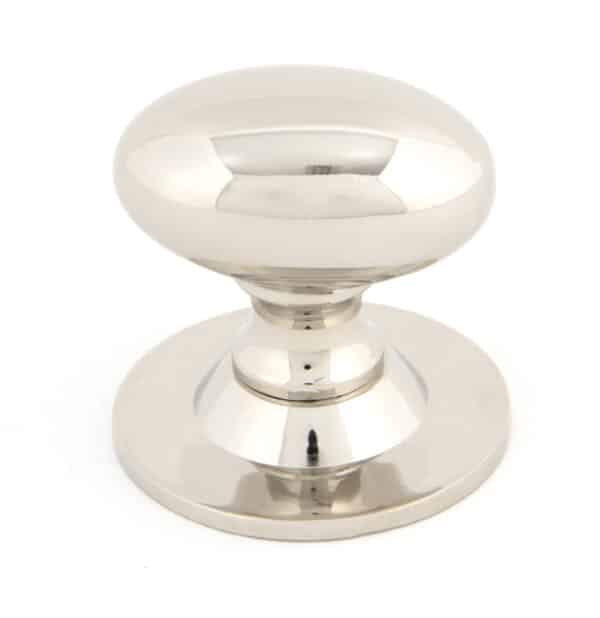 Polished Nickel Oval Cabinet Knob 40mm 1