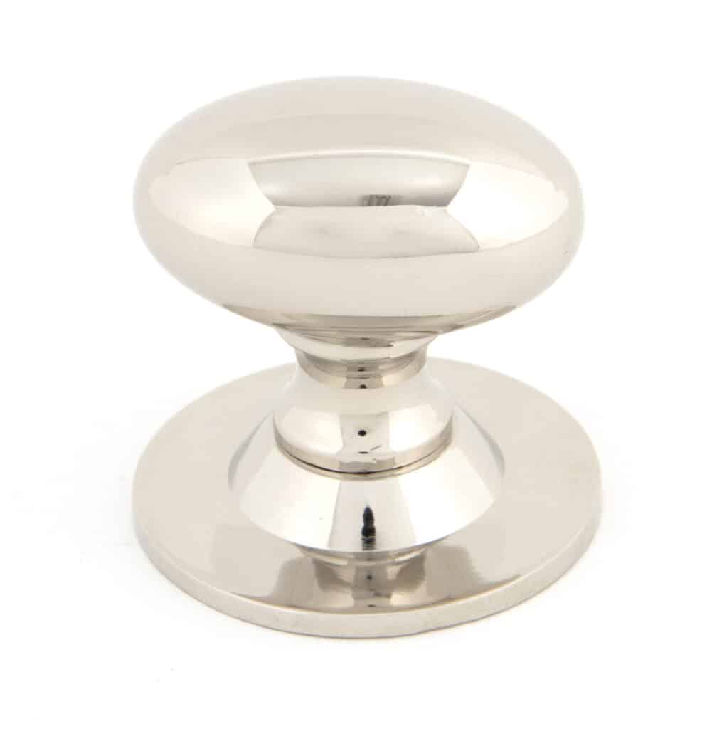 Polished Nickel Oval Cabinet Knob 40mm 1