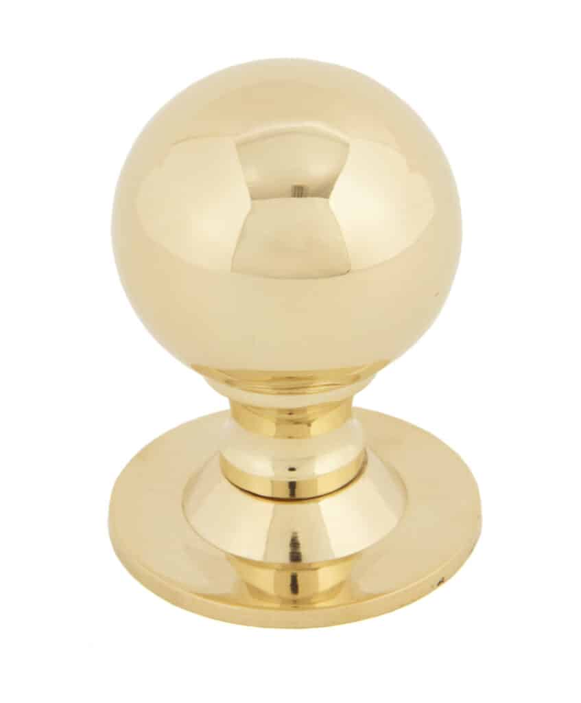 Polished Brass Ball Cabinet Knob 39mm 1