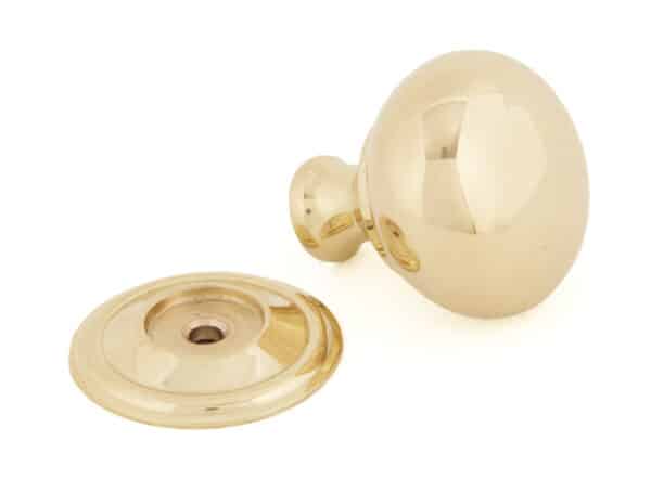 Polished Brass Mushroom Cabinet Knob 32mm 2