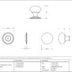 Polished Nickel Mushroom Cabinet Knob 32mm 3