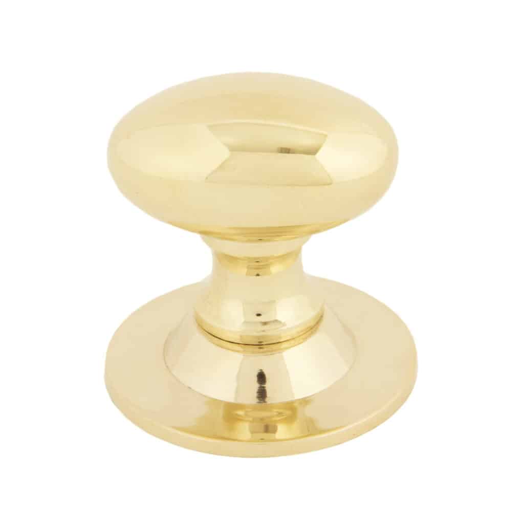 Polished Brass Oval Cabinet Knob 33mm 1