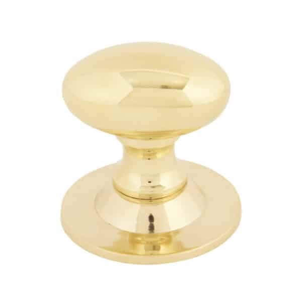 Polished Brass Oval Cabinet Knob 33mm 1