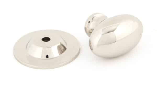 Polished Nickel Oval Cabinet Knob 33mm 2