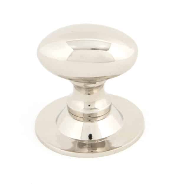 Polished Nickel Oval Cabinet Knob 33mm 1