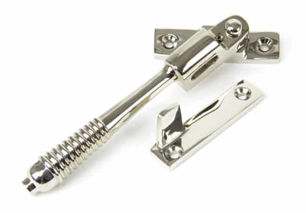 Polished Nickel Night-Vent Locking Reeded Fastener 2