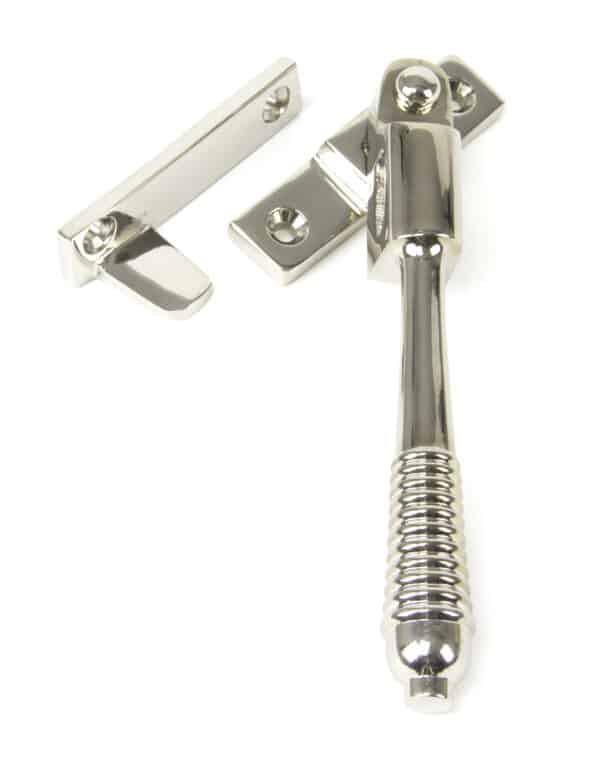 Polished Nickel Night-Vent Locking Reeded Fastener 1