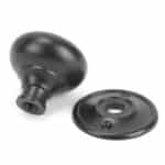 Aged Bronze Mushroom Mortice/Rim Knob Set 2