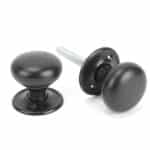 Aged Bronze Mushroom Mortice/Rim Knob Set 1