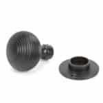Aged Bronze Heavy Beehive Mortice/Rim Knob Set 2