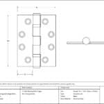 Black 4" Ball Bearing Butt Hinge (Pair) ss 3