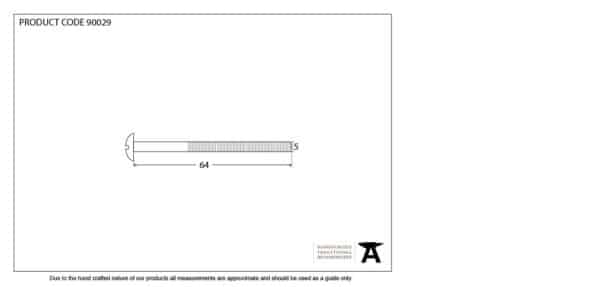 Black SS M5 x 64mm Male Bolts (2) 2