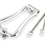 Polished Chrome Slimline Art Deco Door Knocker 1