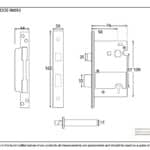 Black 3" 5 Lever Heavy Duty BS Sashlock 2