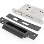Black 3" 5 Lever Heavy Duty BS Sashlock 1