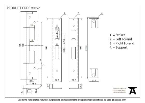 Black Â½" Euro Sashlock Rebate Kit 2