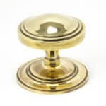 Aged Brass Art Deco Centre Door Knob 1